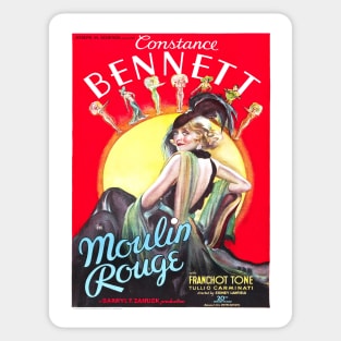 Moulin Rouge Vintage Poster Costance Bennett Sticker